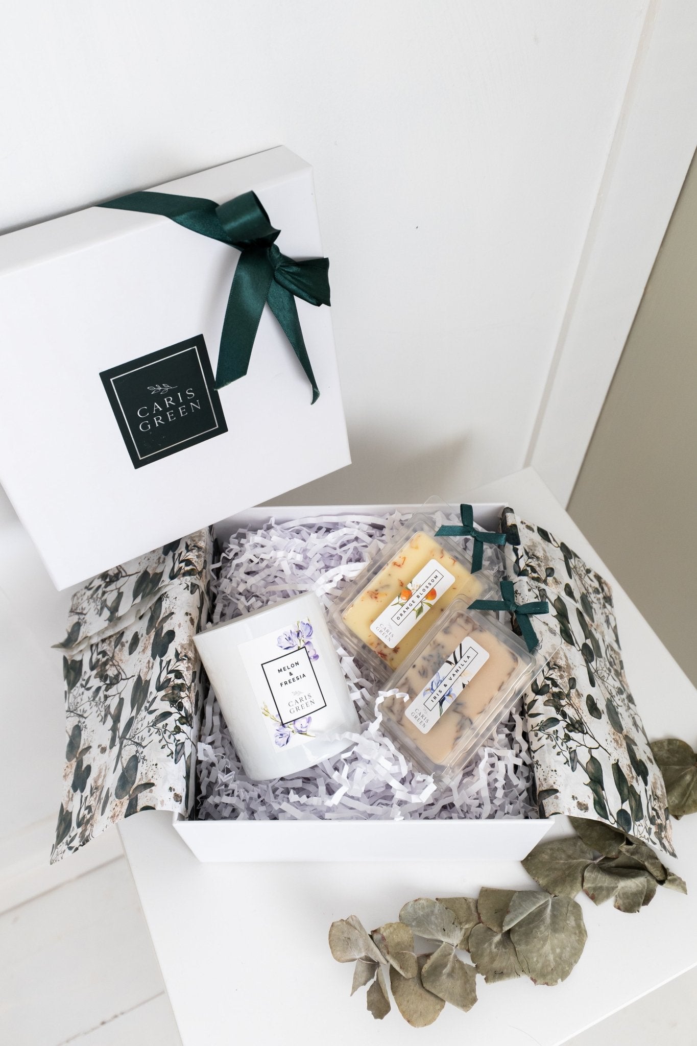 Candle and Wax Melts Gift Box - Caris Green