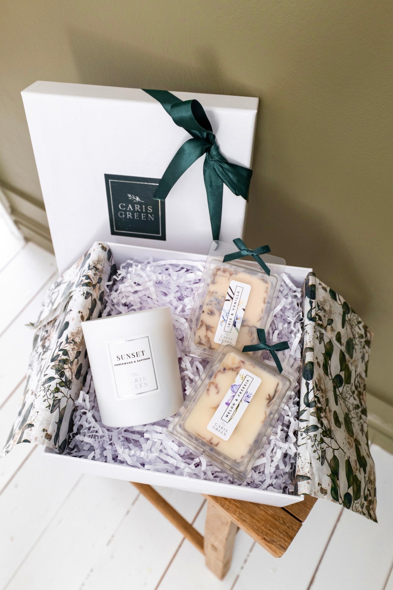 Candle and Wax Melts Gift Box - Caris Green