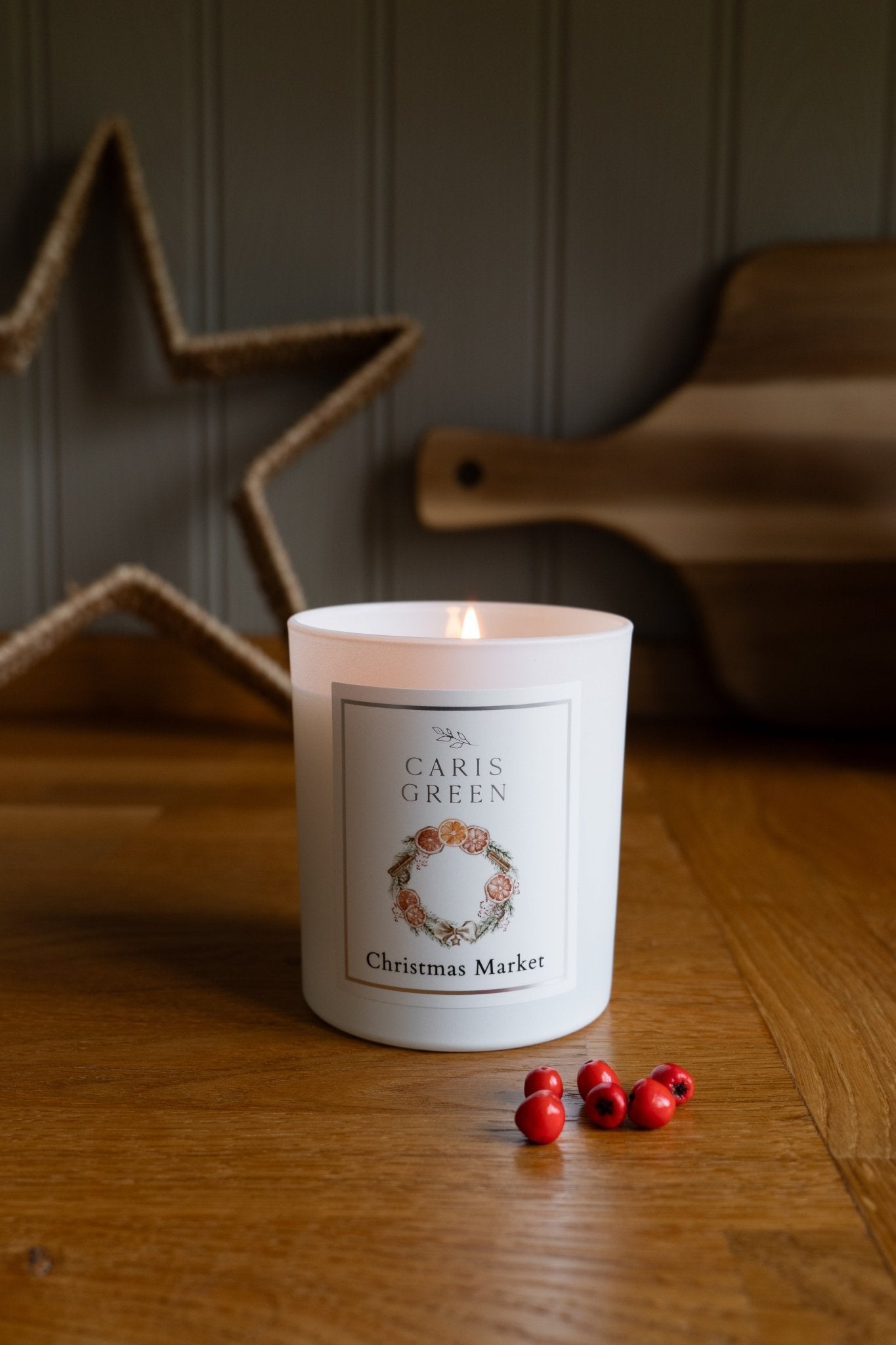 Christmas Market ~ Clove & Clementine / Scented Candle / Natural Wax - Caris Green