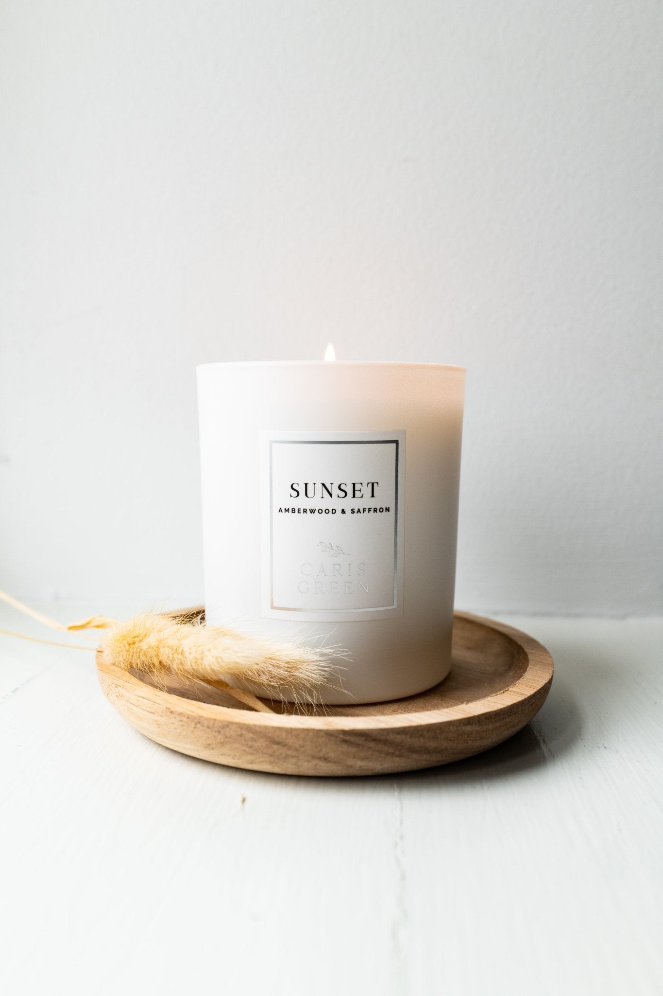SUNSET ~ Amberwood & Saffron /Scented Candle / Natural Wax - Caris Green