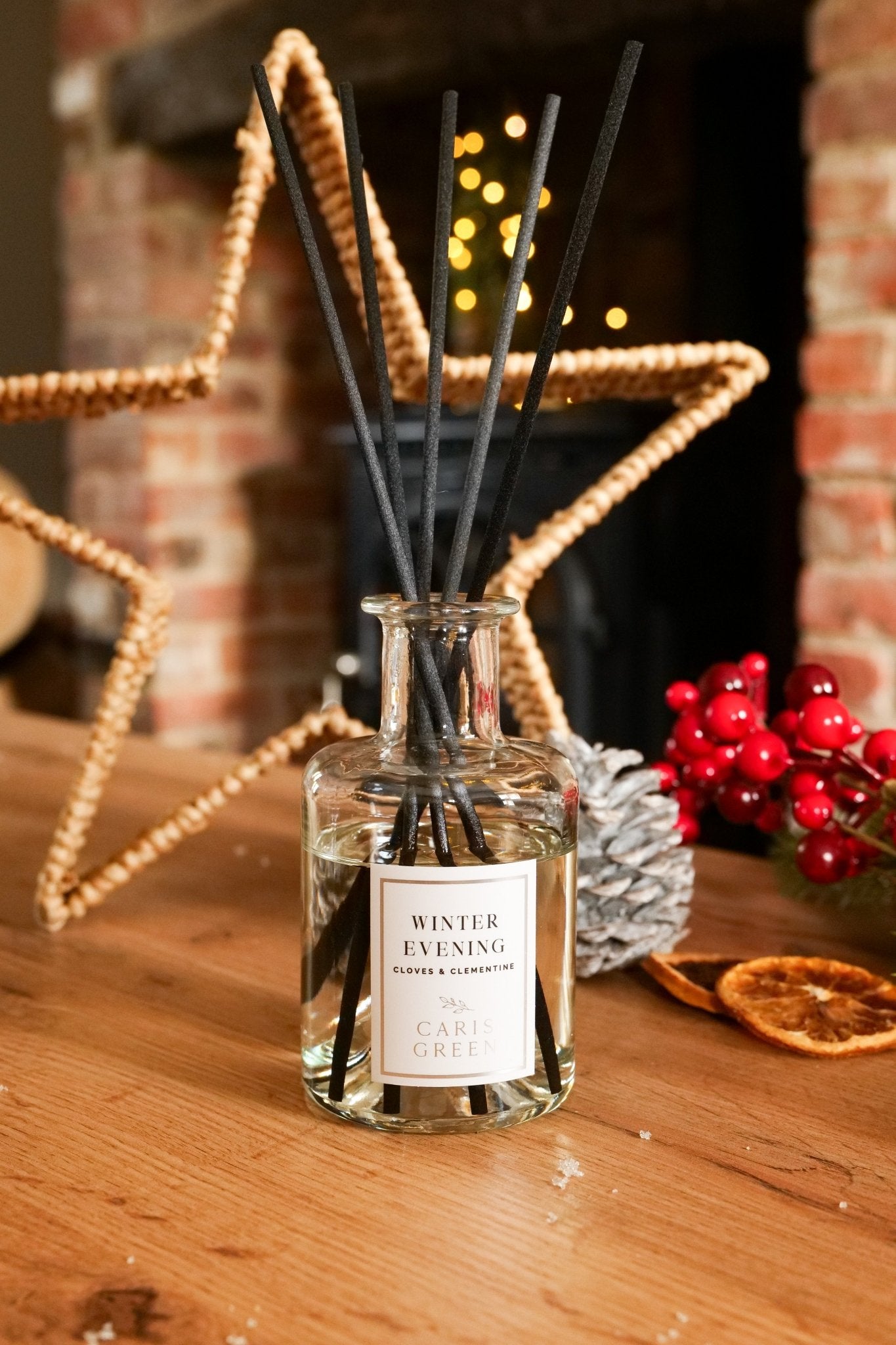 Winter Evening ~ Clove & Clementine Reed Diffuser - Caris Green