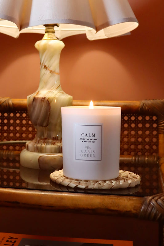 CALM ~ Dark Orchid & Gardenia / Scented Candle / Natural Wax