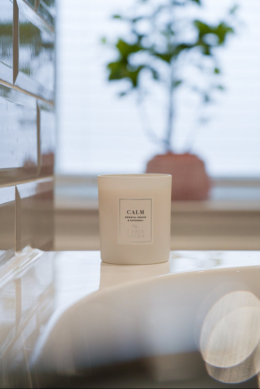 CALM ~ Orchid & Gardenia / Scented Candle / Natural Wax - Caris Green