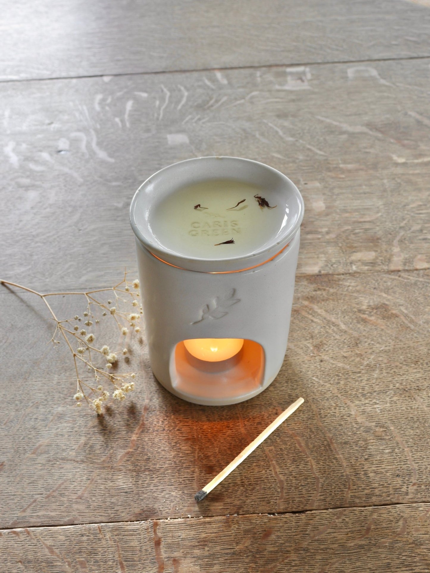 Ceramic Wax Burner Hand - Thrown Pottery for Wax Melts - Caris Green