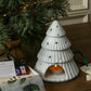 Christmas Tree Wax Melt Burner White Star Cut Out - Caris Green