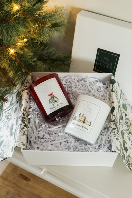 Christmas Two Candle Gift Box - Caris Green