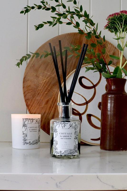 Cottage Garden ~ Wild Mint & Rhubarb / Reed Diffuser - Caris Green