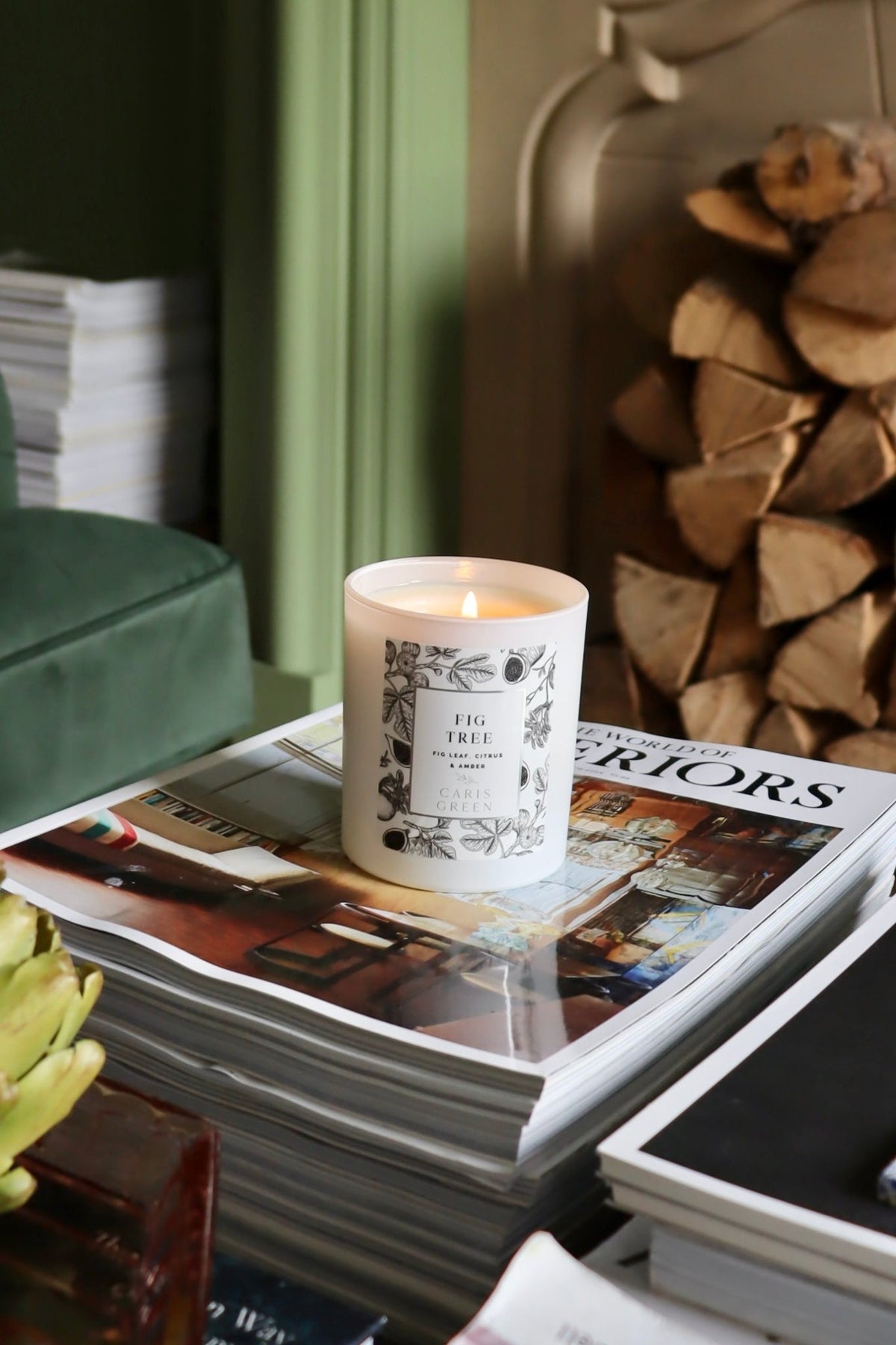 Fig Tree ~ Fig Leaf, Citrus & Amber / Scented Candle / Natural Wax - Caris Green