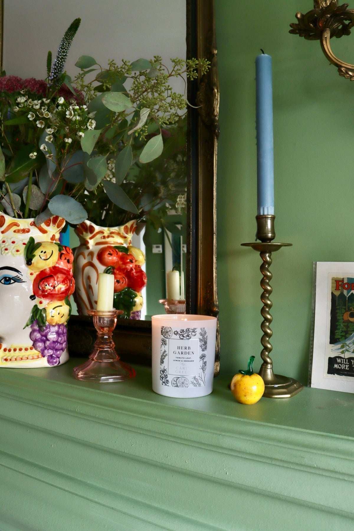 Herb Garden ~ Tomato Leaf, Lemon & Oregano / Scented Candle / Natural Wax - Caris Green