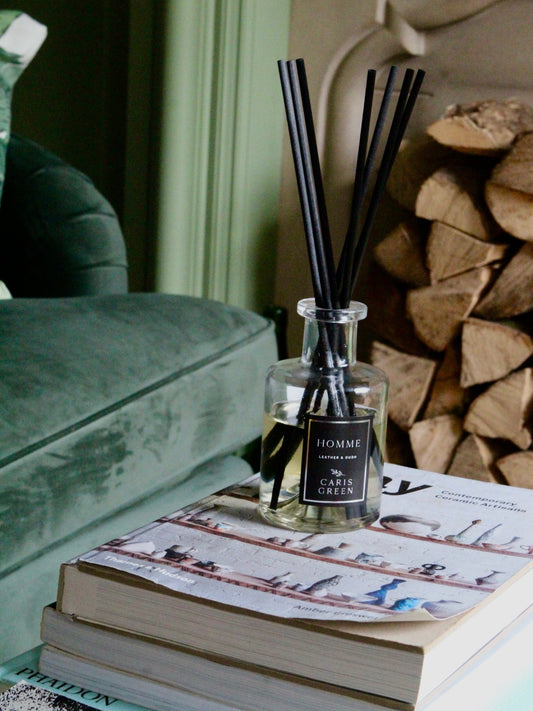 HOMME ~ Leather & Oudh / Masculine Scent / Reed Diffuser - Caris Green