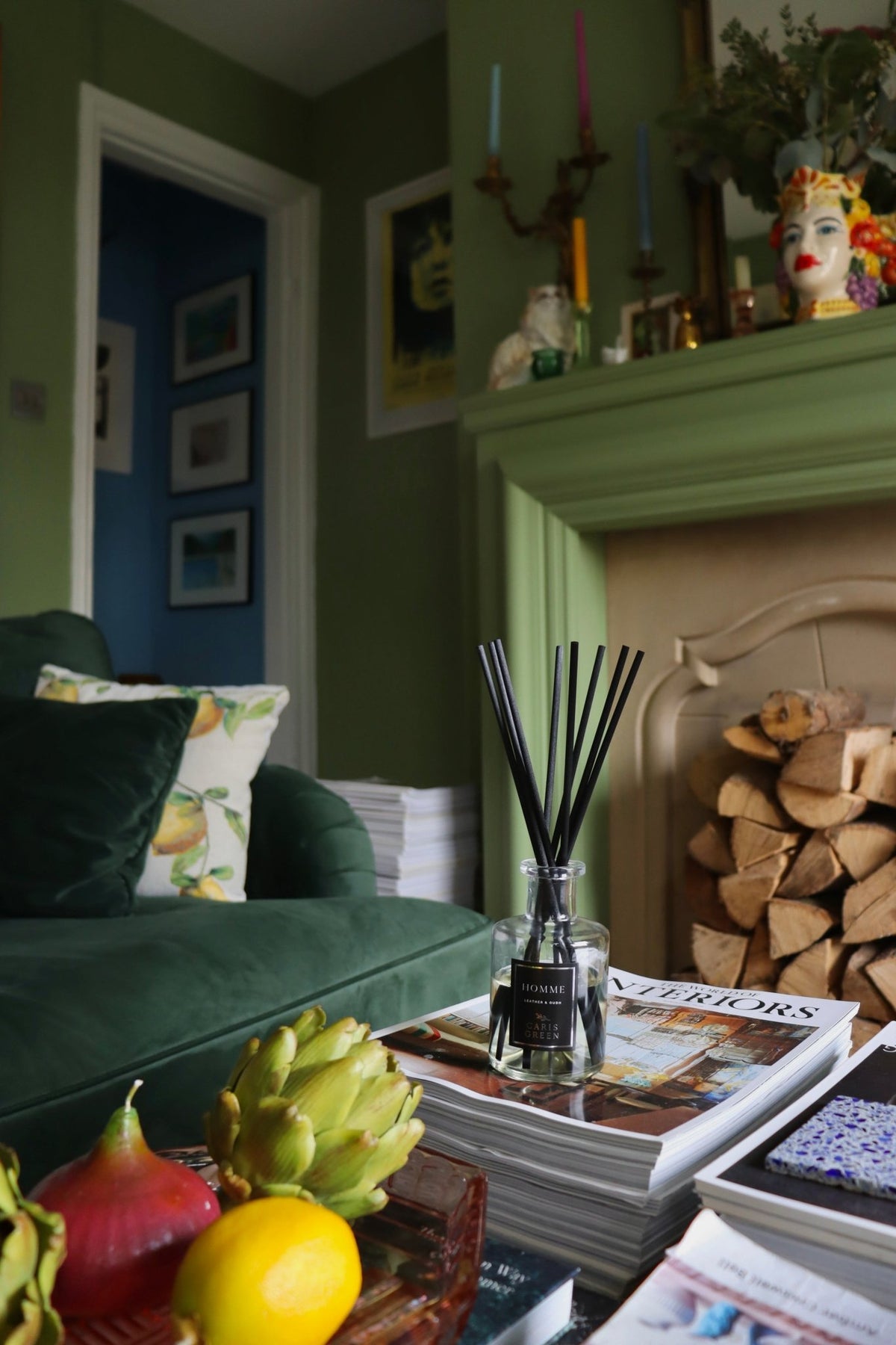 HOMME ~ Leather & Oudh / Masculine Scent / Reed Diffuser - Caris Green