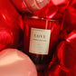 LOVE ~ Damson Plum & Rose / Scented Valentines Candle / Natural Wax - Caris Green