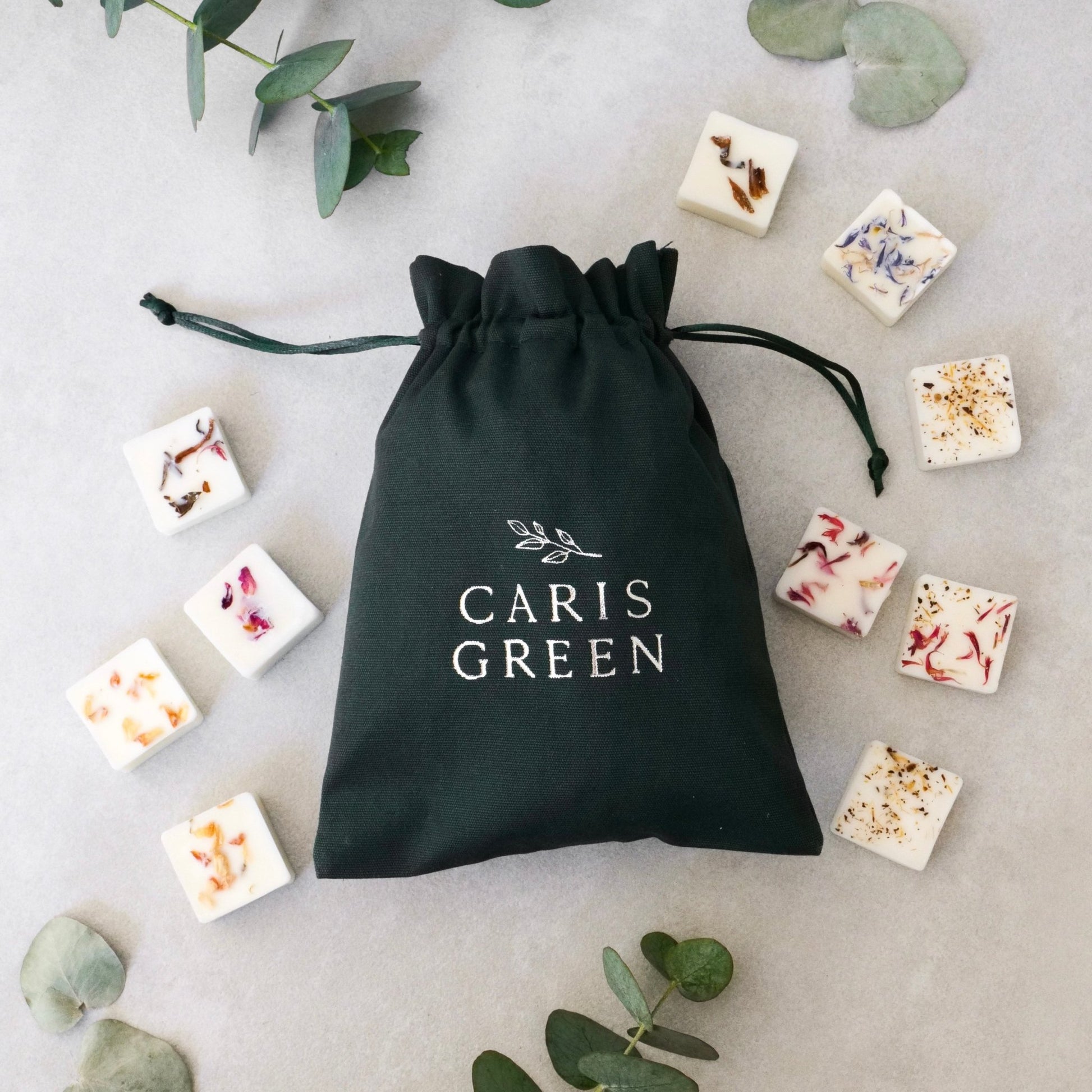 Mixed Wax Melts (x10) & Burner Gift Box - Caris Green