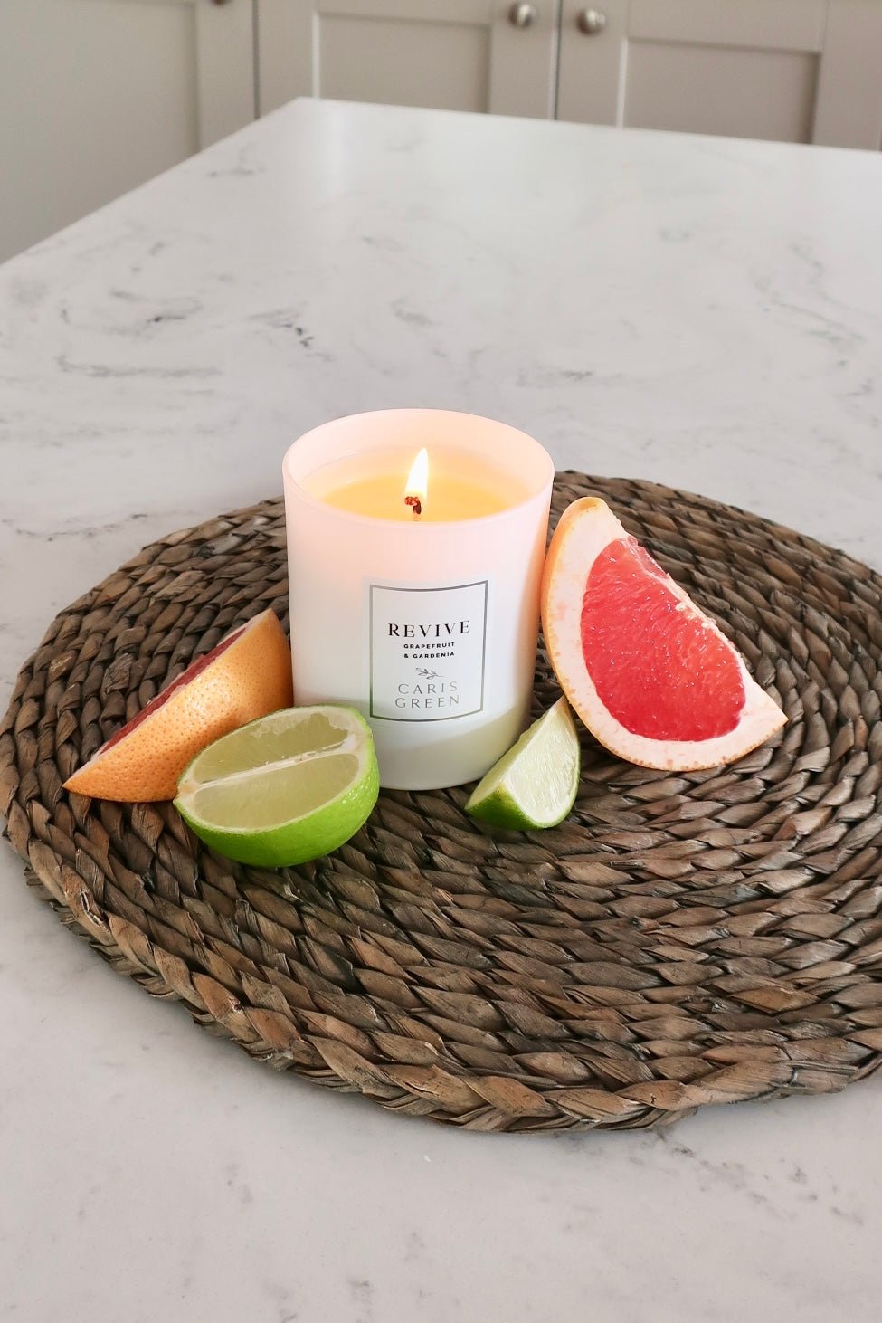 Revive ~ Grapefruit & Gardenia / Scented Candle / Natural Wax - Caris Green