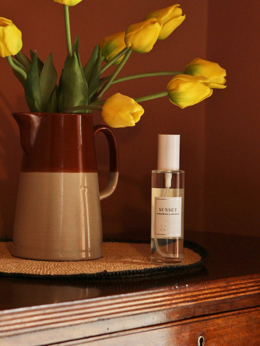 Sunset ~ Saffron & Amberwood / Room Spray / Air Freshener - Caris Green