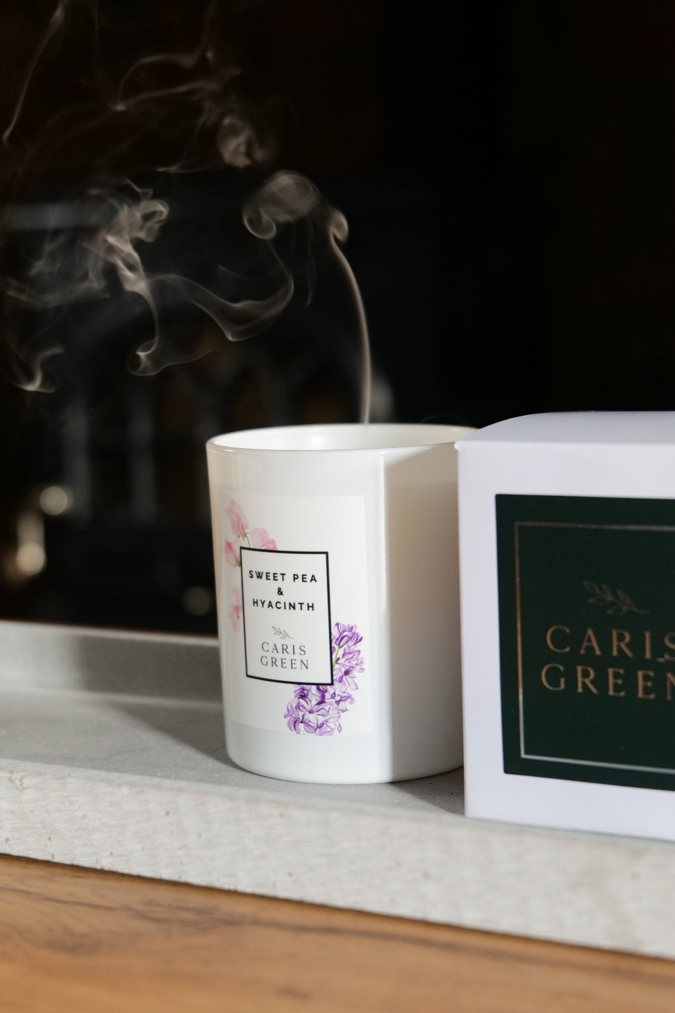 Sweet Pea & Hyacinth / Scented Candle / Natural Wax - Caris Green