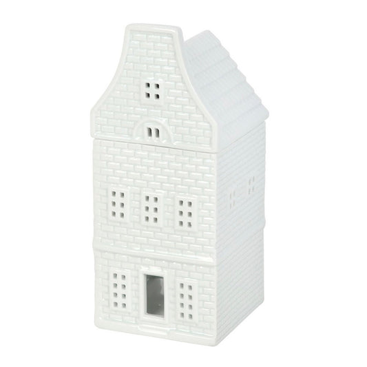 White Ceramic Nordic House Wax Melt Burner - Caris Green