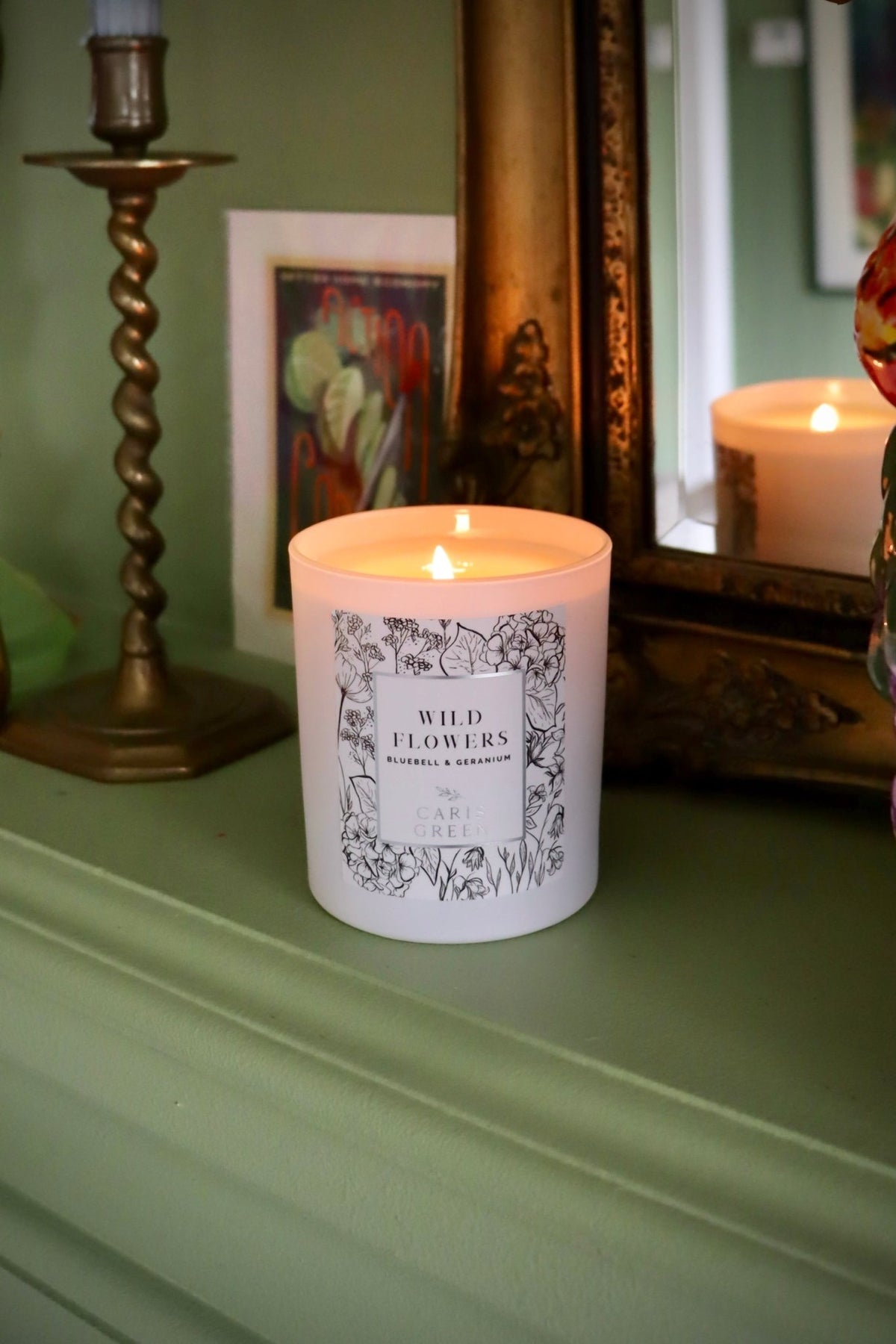 Wild Flowers ~ Bluebell, Hyacinth & Wild Rose / Scented Candle / Natural Wax - Caris Green