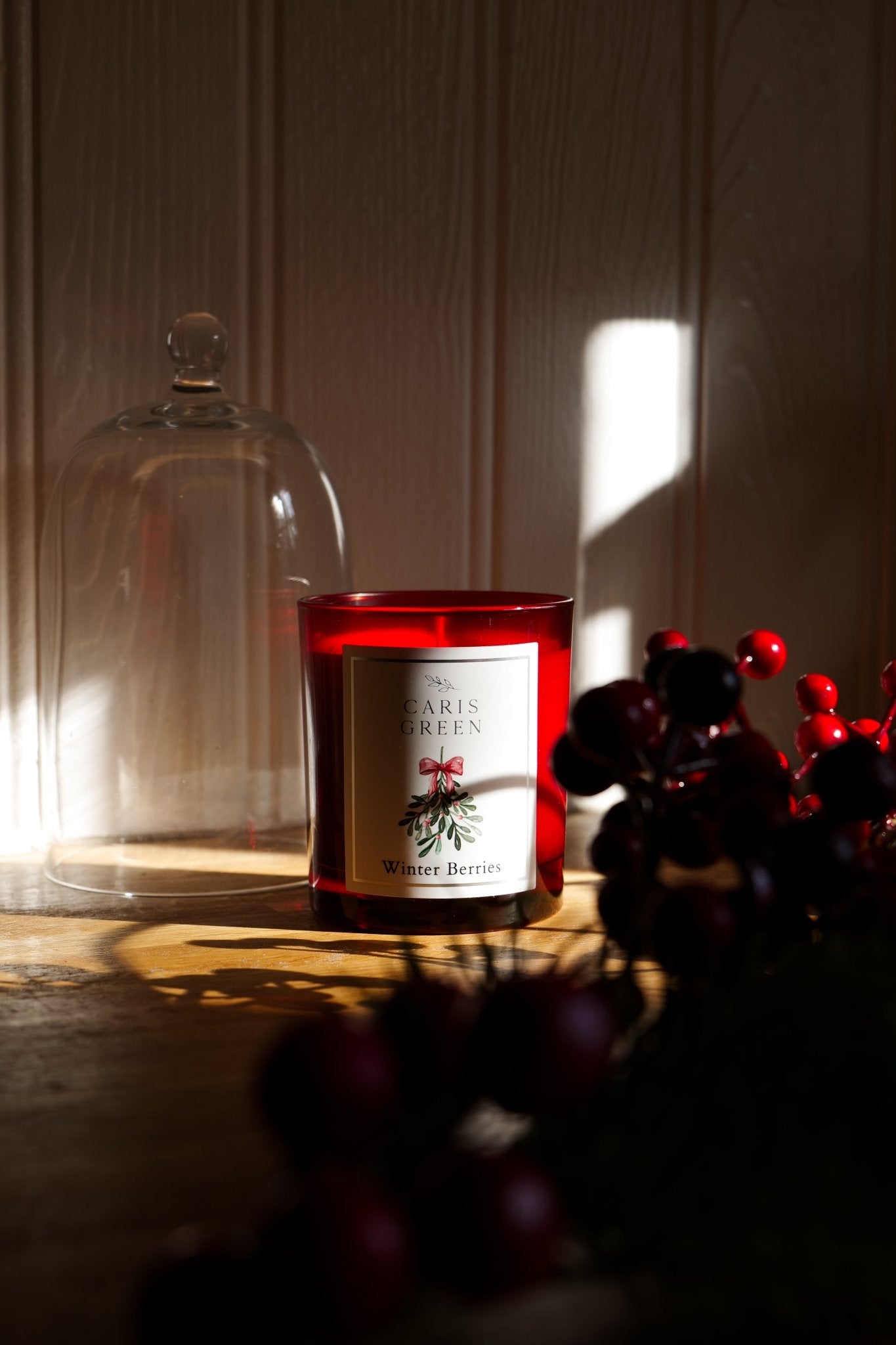 Winter Berries / Christmas Scented Candle / Natural Wax Candle - Caris Green