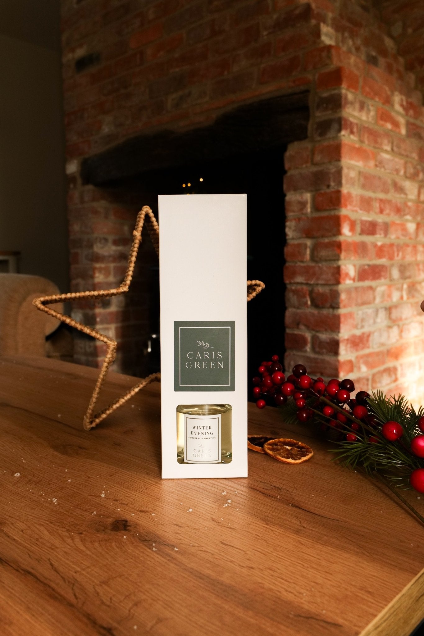 Winter Evening ~ Clove & Clementine Reed Diffuser - Caris Green