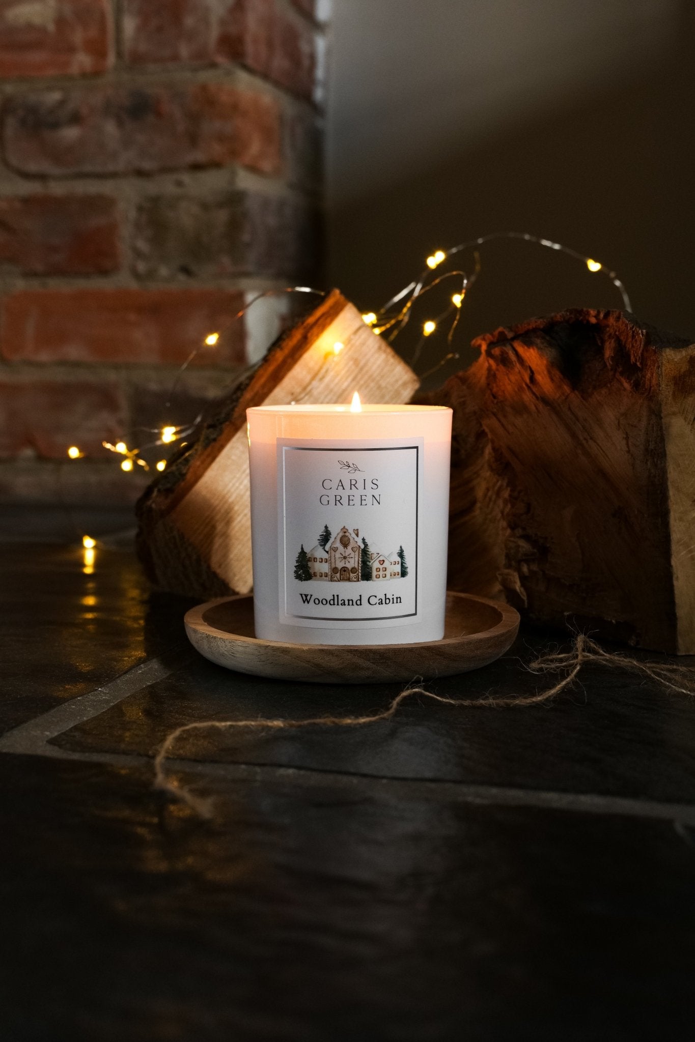 Woodland Cabin ~ Teakwood & Mahogany Christmas Candle / Natural Wax - Caris Green