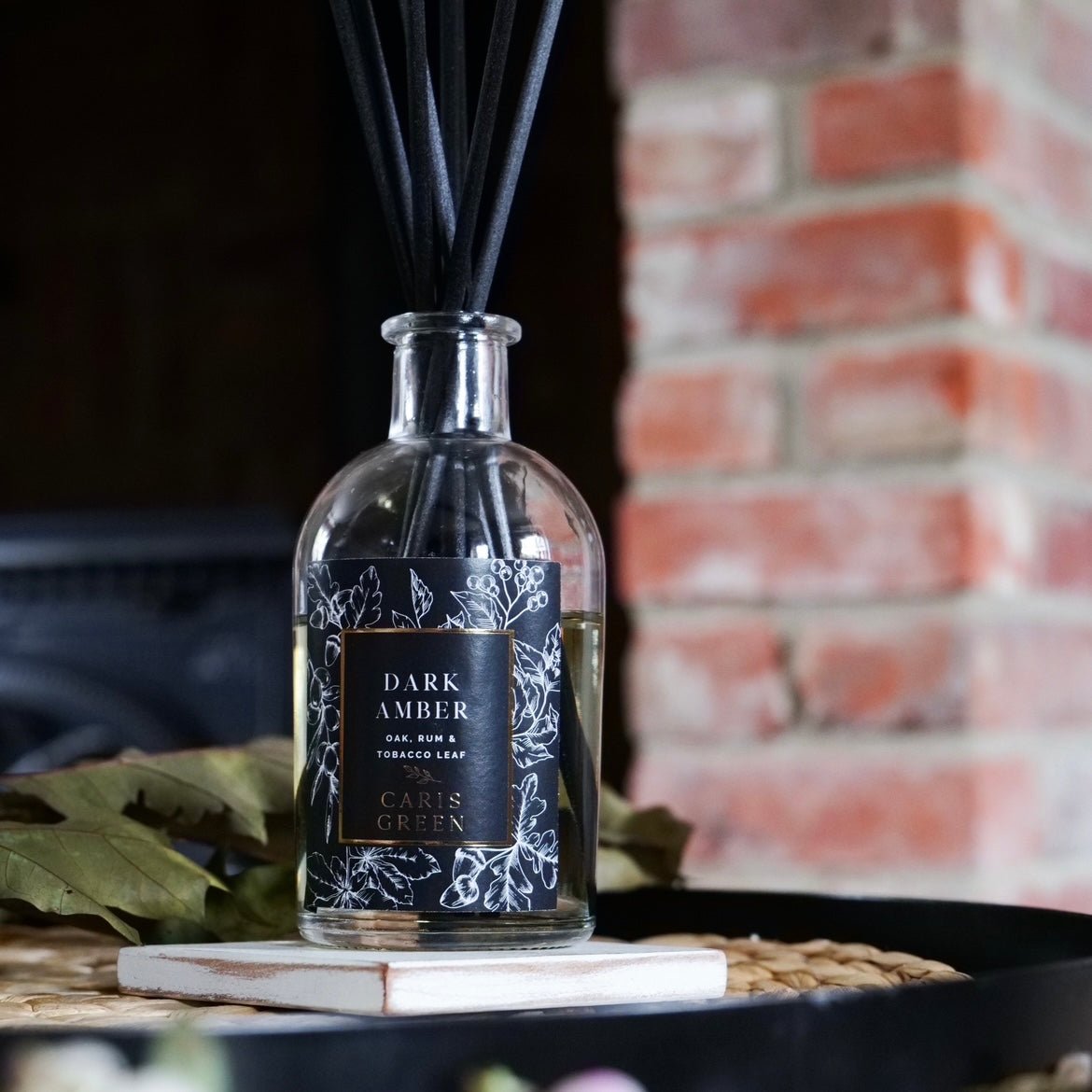 Dark Amber ~ Oak, Rum & Tobacco Leaf / Reed Diffuser or – Caris Green
