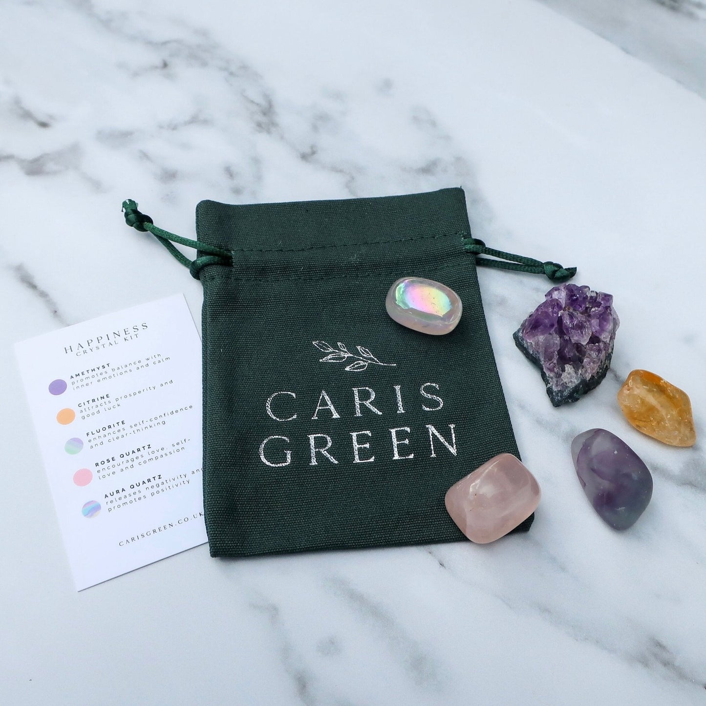 HAPPINESS Crystal Set - Caris Green