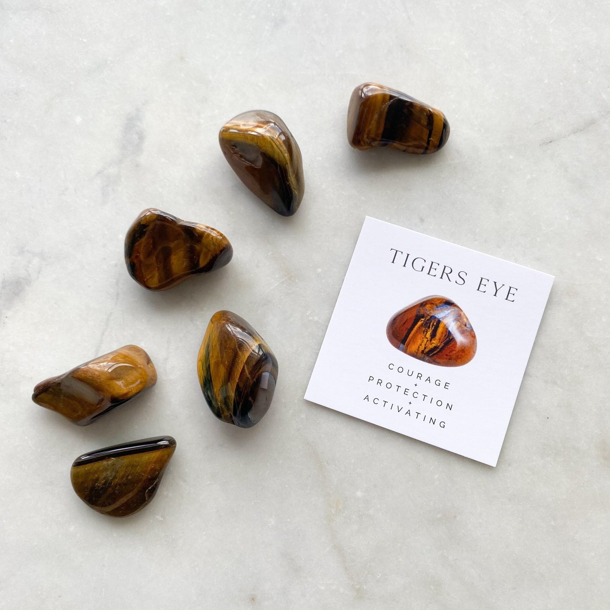 Tigers Eye Crystal Tumble Stone - Caris Green