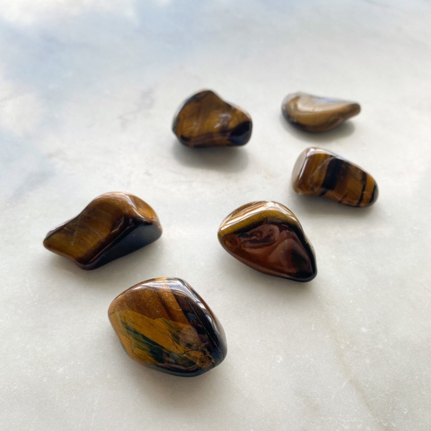 Tigers Eye Crystal Tumble Stone - Caris Green