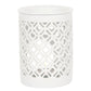 White Matte Lattice Wax Melt Burner - Caris Green