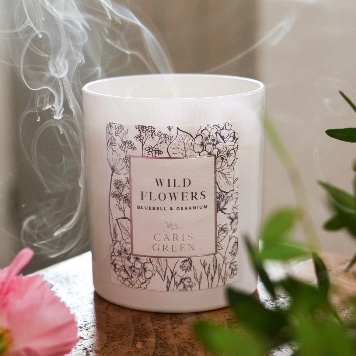 Wildflowers ~ Bluebell & Geranium / Scented Candle / Natural Wax - Caris Green